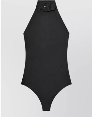 Courreges Buckle One-Piece Swimsuit - Black
