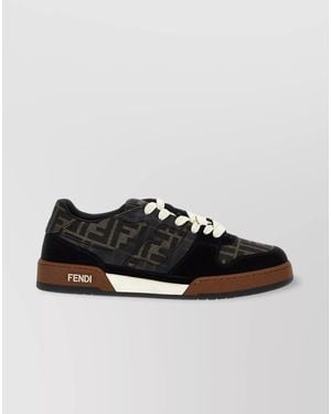 Fendi Jacquard Low-Top Trainers - Black