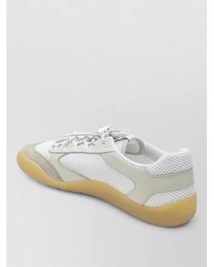 Prada Low Top Sneakers Mesh Panels Rubber Sole - White