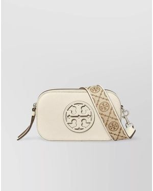 Tory Burch Miller Mini Leather Shoulder Bag - Natural