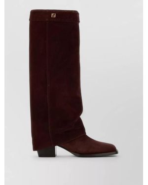Fendi Suede Boots - Red