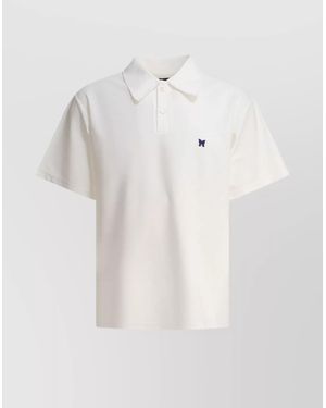 Needles Polo Shirts Collared Short Sleeves - White