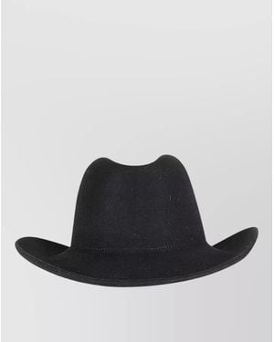 Studio Amy Hat Structured Crown Wide Brim - Black