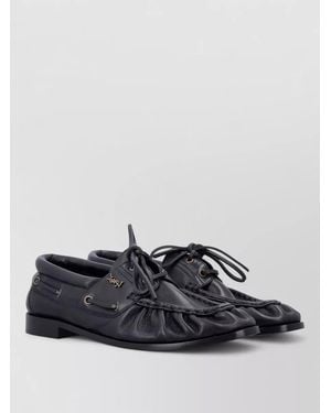 Saint Laurent Loafer Bateau Round Toe Soft Leather - Multicolour