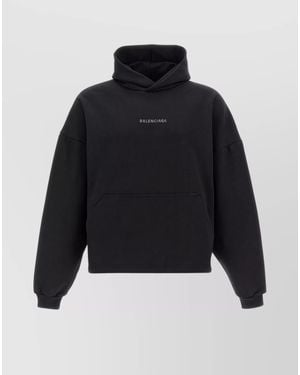 Balenciaga Cropped Hoodie - Blue