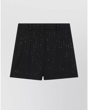 Max Mara Sequin Tailored Shorts - Black