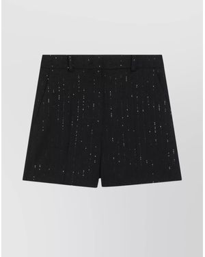 Max Mara Sequin Tailored Shorts - Black