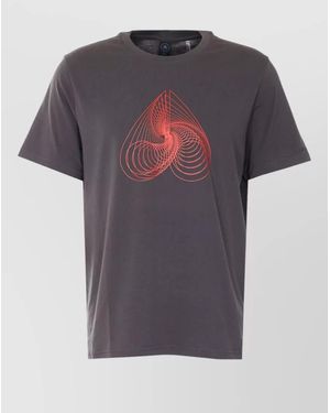 Moose Knuckles Eclipso Crewneck T Shirt Front Graphic Print - Grey