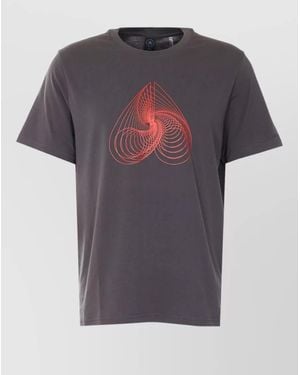 Moose Knuckles Eclipso Crewneck T Shirt Front Graphic Print - Grey