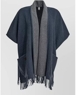 Ferragamo Cashmere Cape - Blue