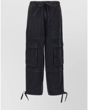 Isabel Marant Denim Loose-Fit Cargo Trousers - Blue