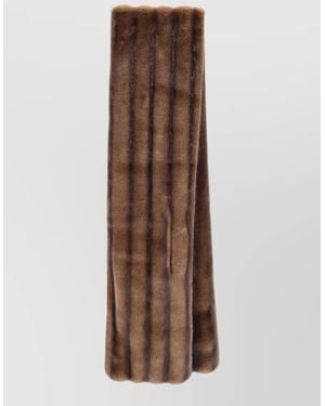 Frankie Shop Faux Fur Scarf - Brown