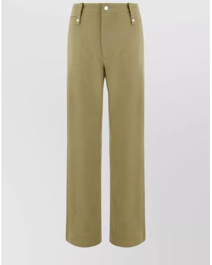 Burberry Cotton Straight-Leg Trousers - Green