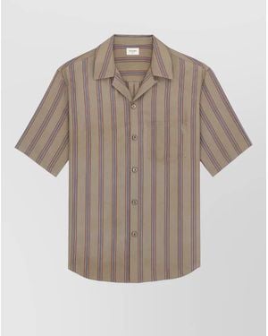 Saint Laurent Striped Cotton Shirt - Multicolour