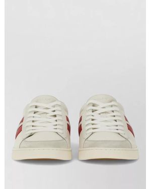 Bally Tyger Logo Sneaker Contrast Stripe Sole - Natural