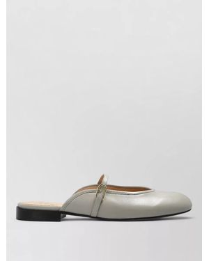 Furla Star Ballerina Mule Shoes Round Toe - White