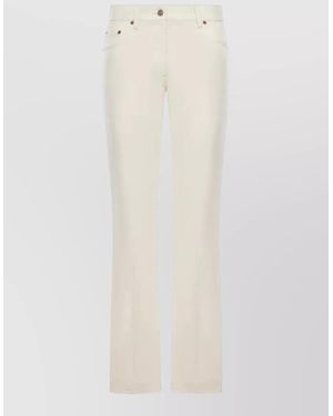 Valentino Denim Regular-Rise Flared Pants - White