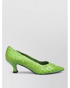 LA ROSE Wooden Pumps - Green