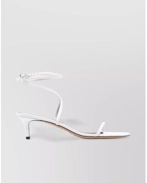 Isabel Marant Cone Heel Leather Sandals - White