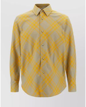Burberry Printed Cotton Shirt - Yellow
