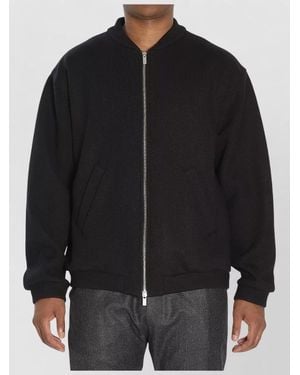 Barena Gabier Lanoso Wool Bomber Jacket - Black