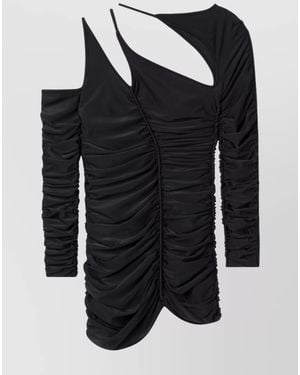 AZ FACTORY Asymmetric Cutout Long-Sleeve Top - Black