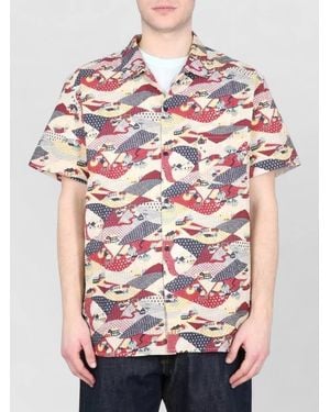 YMC Malick Shirt Short Sleeves All Over Print - Red