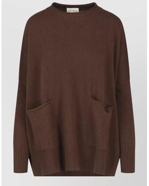 Ma'ry'ya Cashmere Crewneck Sweatshirt - Brown