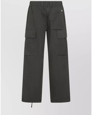 C.P. Company Cotton Wide-Leg Cargo Trousers - Grey
