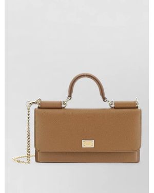 Dolce & Gabbana Leather Mini Shoulder Bag Chain Strap Top Handle - Multicolour