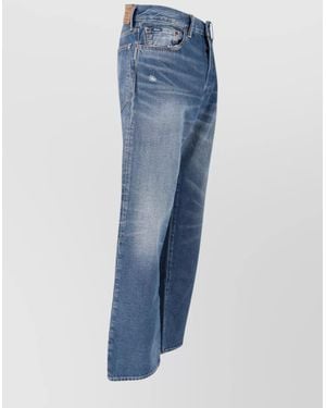 Polo Ralph Lauren Straight Leg Pants Distressed Finish - Blue