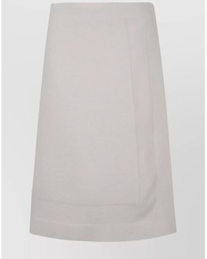 Jil Sander Skirt With Padded Detail And Side Panels - White