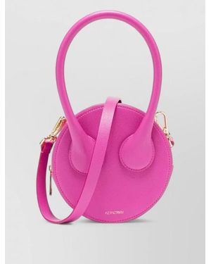 AZ FACTORY Leather Grained Mini Clutch Bag - Pink