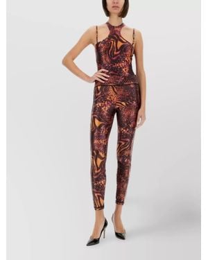 Versace Jeans Couture Printed Leggings - Red