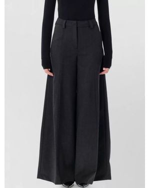 Thelatest Alma Wide Leg Trousers Belt Loops - Black