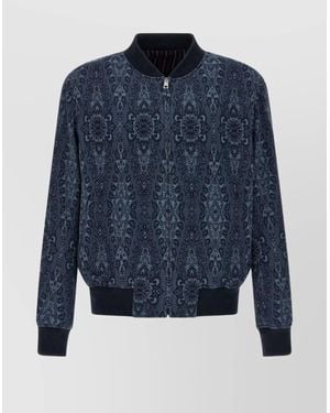 Etro Jacquard Bomber Jacket - Blue