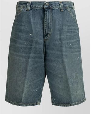 Carhartt Denim Loose-Fit Utility Shorts - Blue