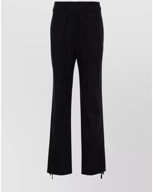Lemaire Cotton Mid-Rise Straight-Leg Trousers - Black