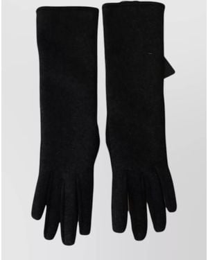 Dolce & Gabbana Wool Long Mittens - Black