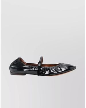 Lanvin Leather Strap Ballerina Shoes - Multicolour
