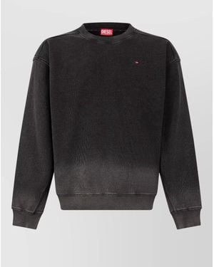 DIESEL Crew Neck Sweatshirt Gradient Design - Grey