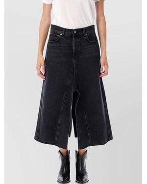 Haikure Cotton A-Line Skirt - Black