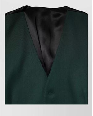 Dolce & Gabbana Wool Formal Waistcoat Business Vest - Green