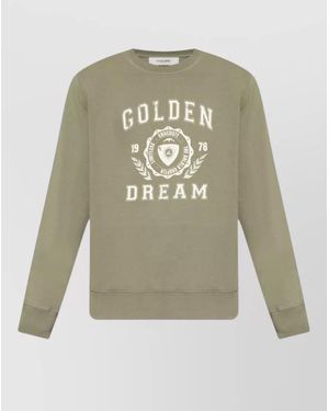 Golden Goose Crew Neck Long Sleeve Silk Nylon Sweatshirt - Multicolor