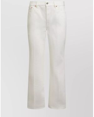Gucci Cropped Denim Straight-Leg Trousers - White