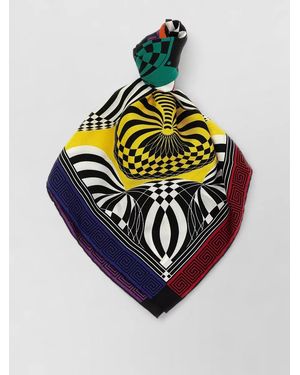 Versace Silk Theater Print Scarf - Metallic