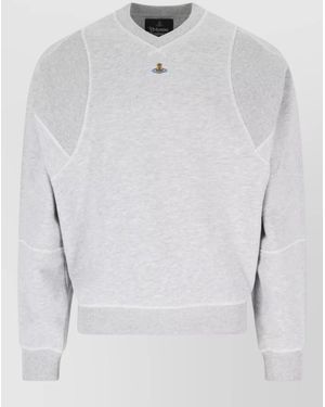 Vivienne Westwood Sweatshirt Panel Detailing Ribbed Cuffs Hem - White