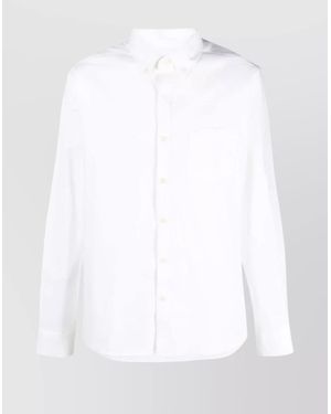 Michael Kors Oxford Shirt Button-Down Chest Pocket - White
