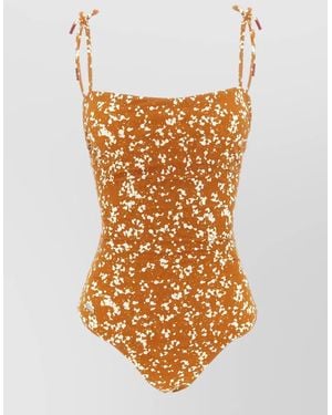 Kiton One Piece Swimsuit Off Shoulder Straps - Multicolour