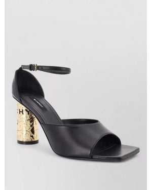 Givenchy Leather Sandals Tape Heel Paris 1952 - Multicolor